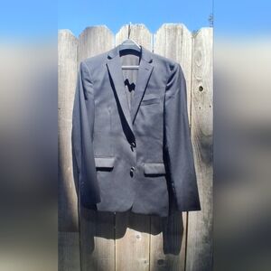 Classic Black Men's Blazer Suit With 2 Shirts